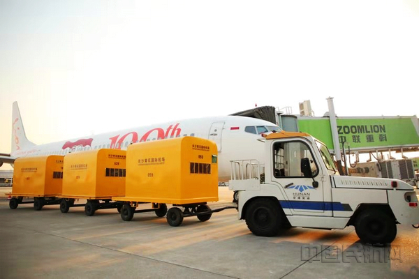 长沙机场行李“小火车”全面上线1.jpg 长沙机场行李“小火车”全面上线1.jpg