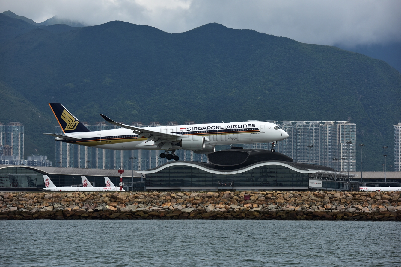 新加坡航空A350-900（李方虹/摄）